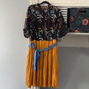 Modcloth Black Yellow Floral Dress Sz 3X